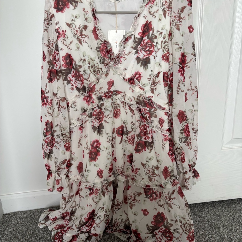Chic Floral Long Sleeve Dress
